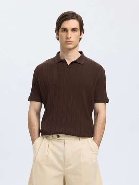 Selected KOSZULKA POLO, Chocolate Brown, highres - 16092781_ChocolateBrown_003.jpg