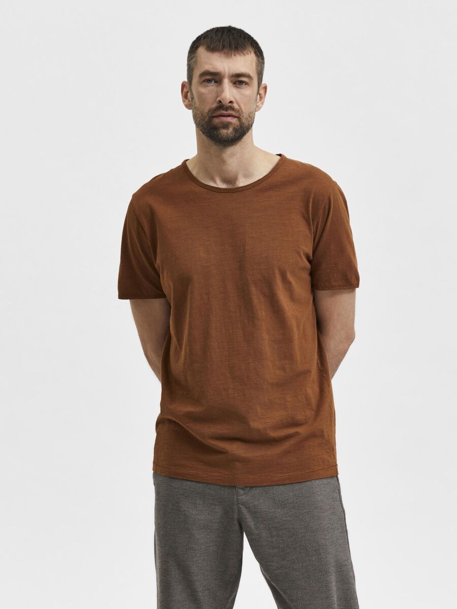 Selected SWEAT-SHIRTS RAS DE COU T-SHIRT, Toffee, highres - 16071775_Toffee_003.jpg