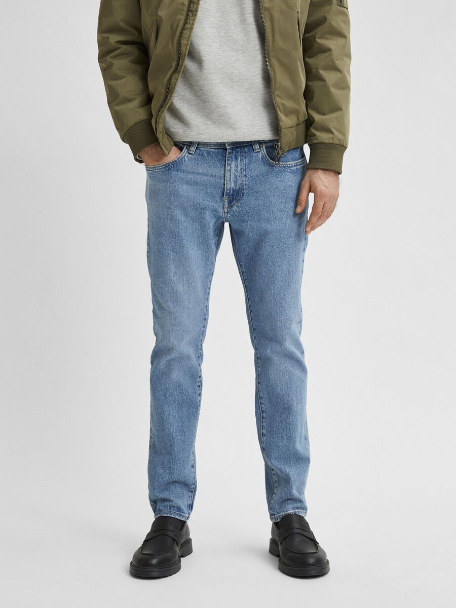 Selected 3052 - KOMFORTSTRÆK LYSEBLÅ SLIM FIT JEANS, Light Blue Denim, highres - 16078141_LightBlueDenim_003.jpg