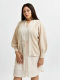 Selected CURVE KORT BALLONÆRME CARDIGAN, Sandshell, highres - 16082148_Sandshell_003.jpg