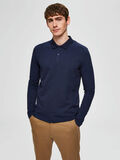 Selected LONG-SLEEVED  - POLO SHIRT, Dark Sapphire, highres - 16072839_DarkSapphire_003.jpg