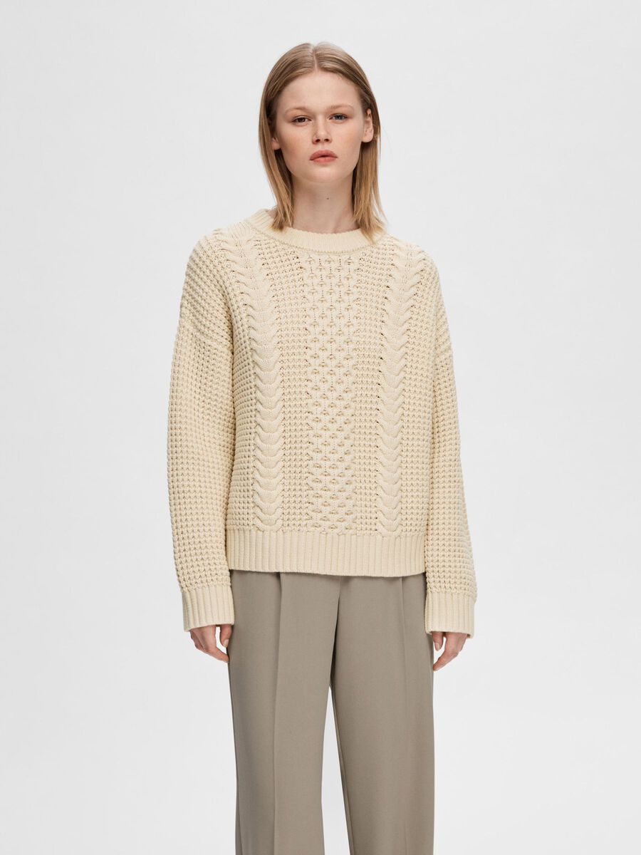 Selected CABLE-KNIT JUMPER, Birch, highres - 16092252_Birch_003.jpg