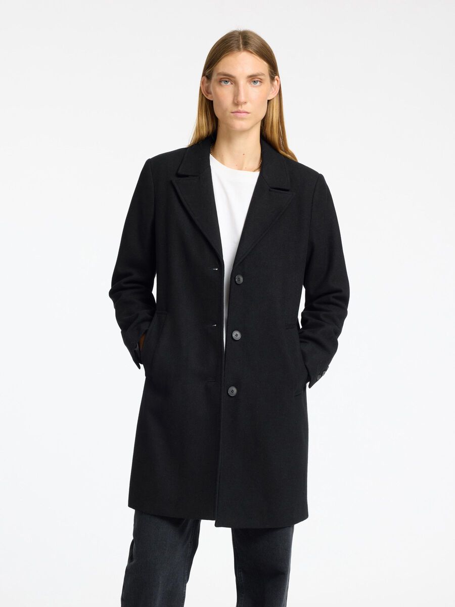 Selected WOOL BLEND COAT, Black, highres - 16095985_Black_003.jpg