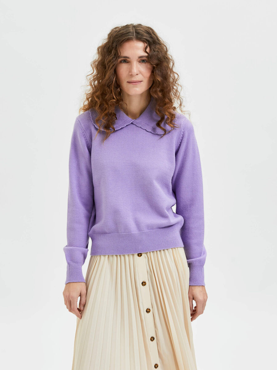 Selected LONG SLEEVED KNITTED JUMPER, Violet Tulip, highres - 16083797_VioletTulip_003.jpg