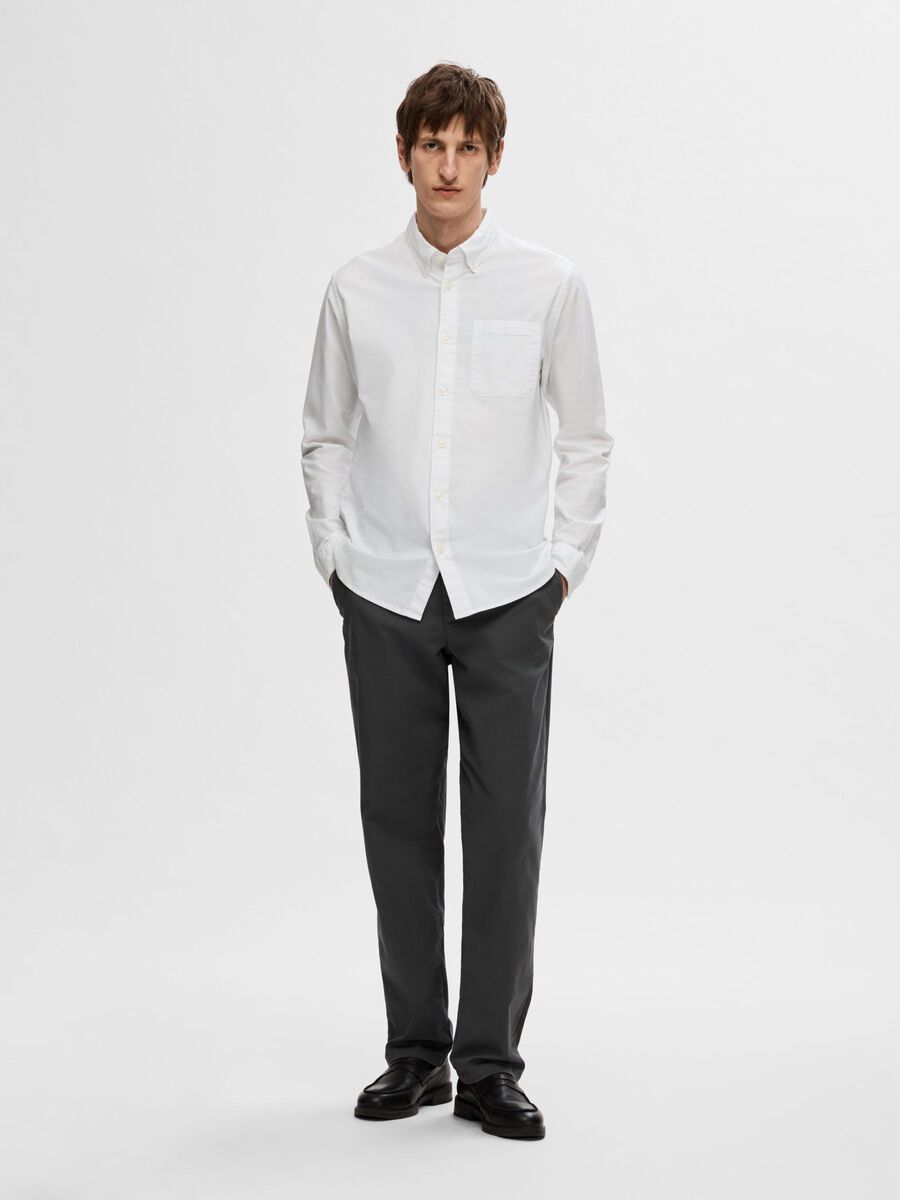Selected OXFORD SHIRT, White, highres - 16077359_White_005.jpg
