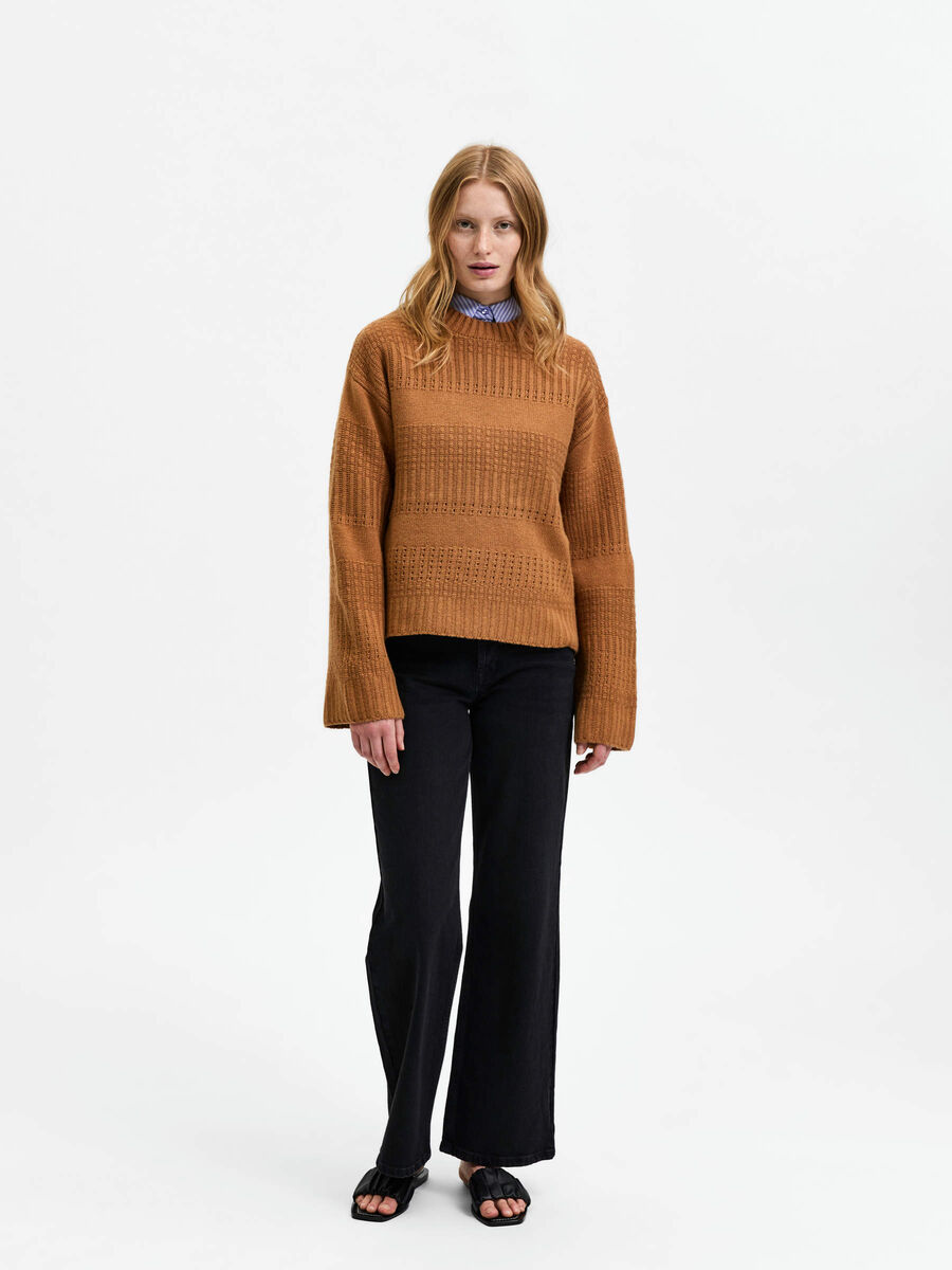 Selected PULLOVER A MAGLIA, Brown Sugar, highres - 16085469_BrownSugar_005.jpg