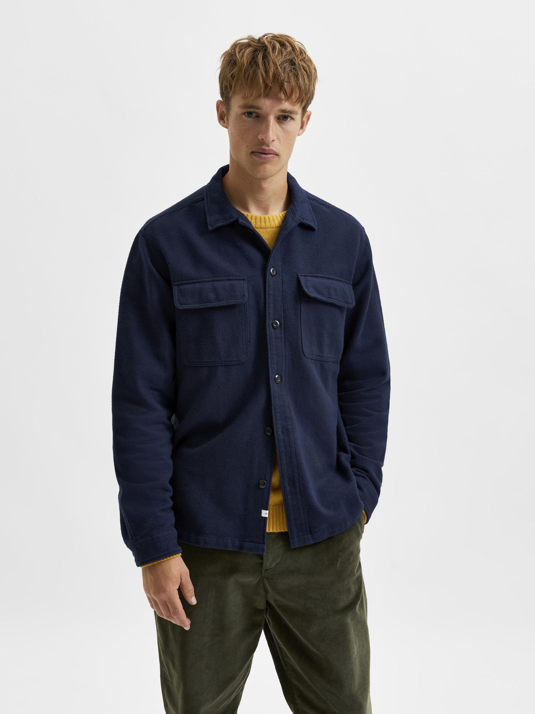 LOOSE FIT OVERSHIRT Blue SELECTED HOMME