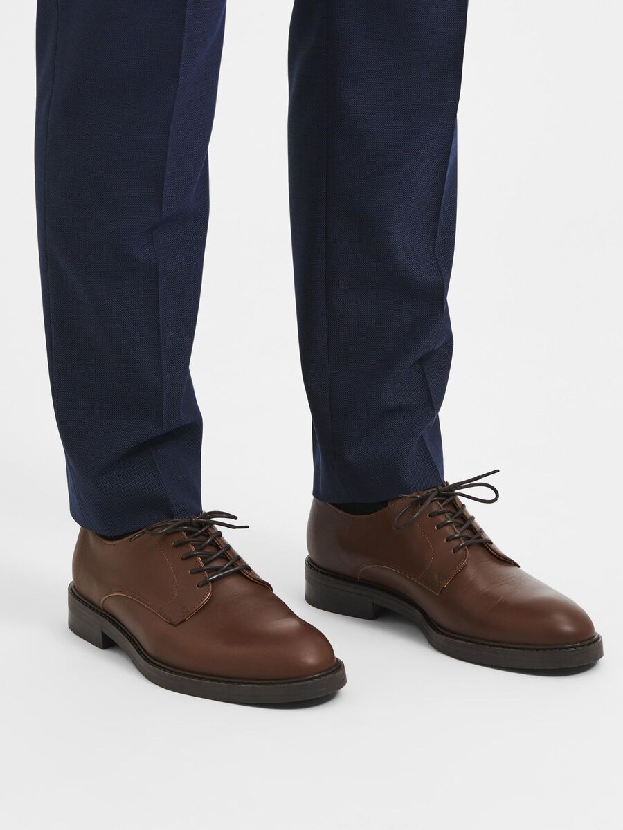 Selected LEATHER DERBY SHOES, Demitasse, highres - 16095935_Demitasse_003.jpg