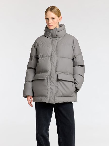 Selected COATED PADDED JACKET, Steel Gray, highres - 16094813_SteelGray_003.jpg
