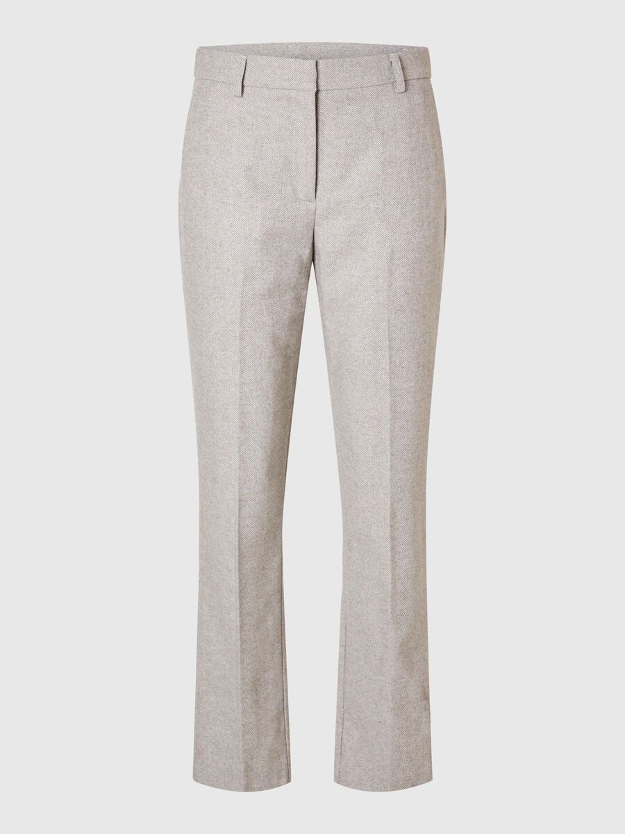 Selected WOOL BLEND STRAIGHT-LEG TROUSERS, Sandshell, highres - 16094992_Sandshell_1128154_001.jpg