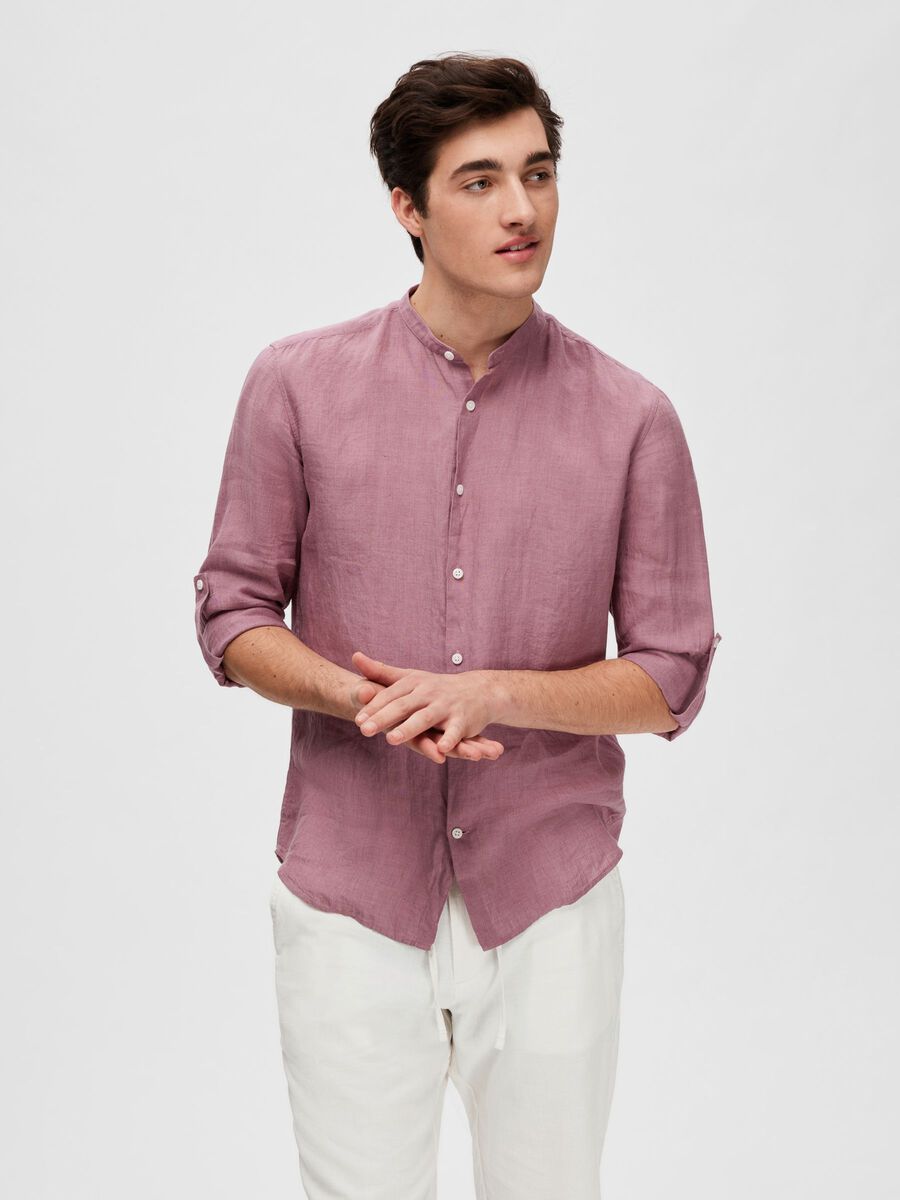Selected 100 % LIN CHEMISE À MANCHES LONGUES, Wistful Mauve, highres - 16088372_WistfulMauve_003.jpg
