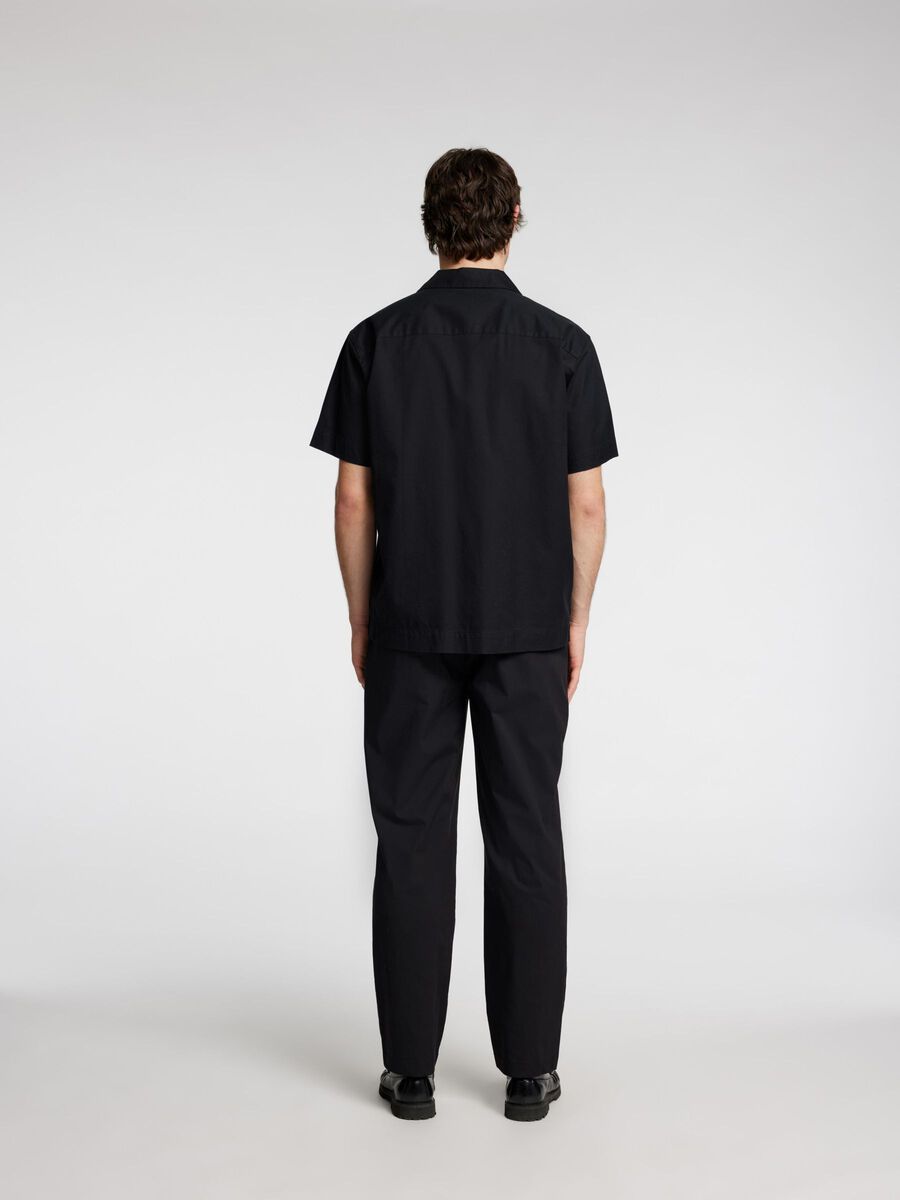 Selected EMBROIDERED SHORT SLEEVED SHIRT, Black, highres - 16096879_Black_004.jpg