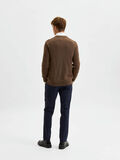 Selected V-NECK KNITTED JUMPER, Chocolate Brown, highres - 16081102_ChocolateBrown_879537_004.jpg