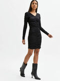 Selected RUCHED MIDI DRESS, Black, highres - 16084695_Black_008.jpg