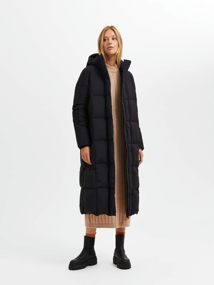 Selected LONGLINE RE:DOWN® WATTIERTE JACKE, Black, highres - 16085083_Black_003.jpg