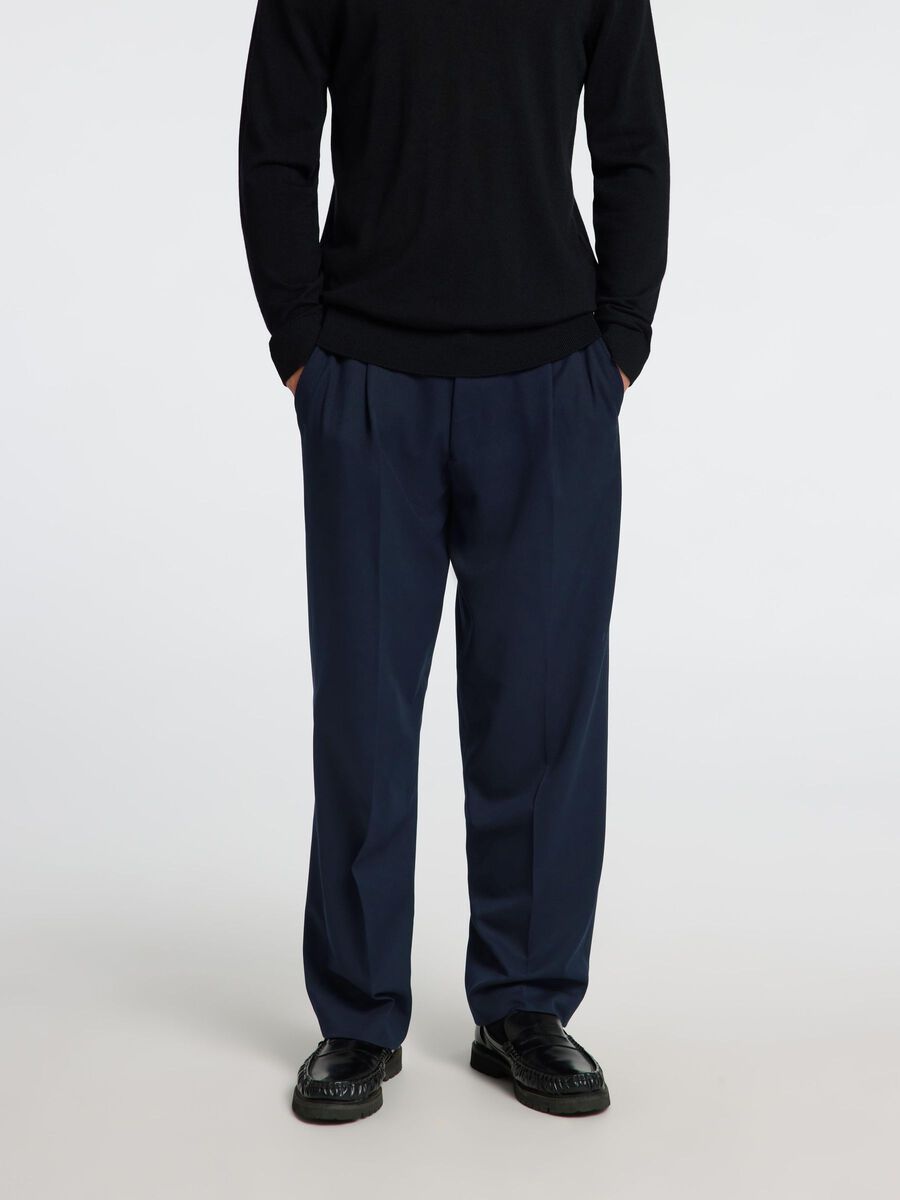 Selected 220 LOOSE FIT TROUSERS, Navy Blazer, highres - 16097529_NavyBlazer_003.jpg