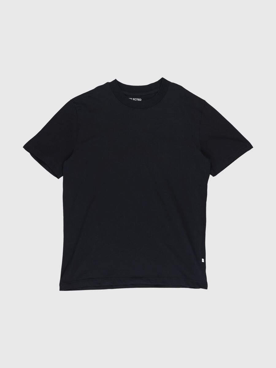 Selected MANCHES COURTES ET COUPE DÉCONTRACTÉE T-SHIRT, Black, highres - 80000222_Black_001.jpg