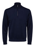 Selected FERMETURE 1/4 PULLOVER, Navy Blazer, highres - 16085081_NavyBlazer_940967_001.jpg