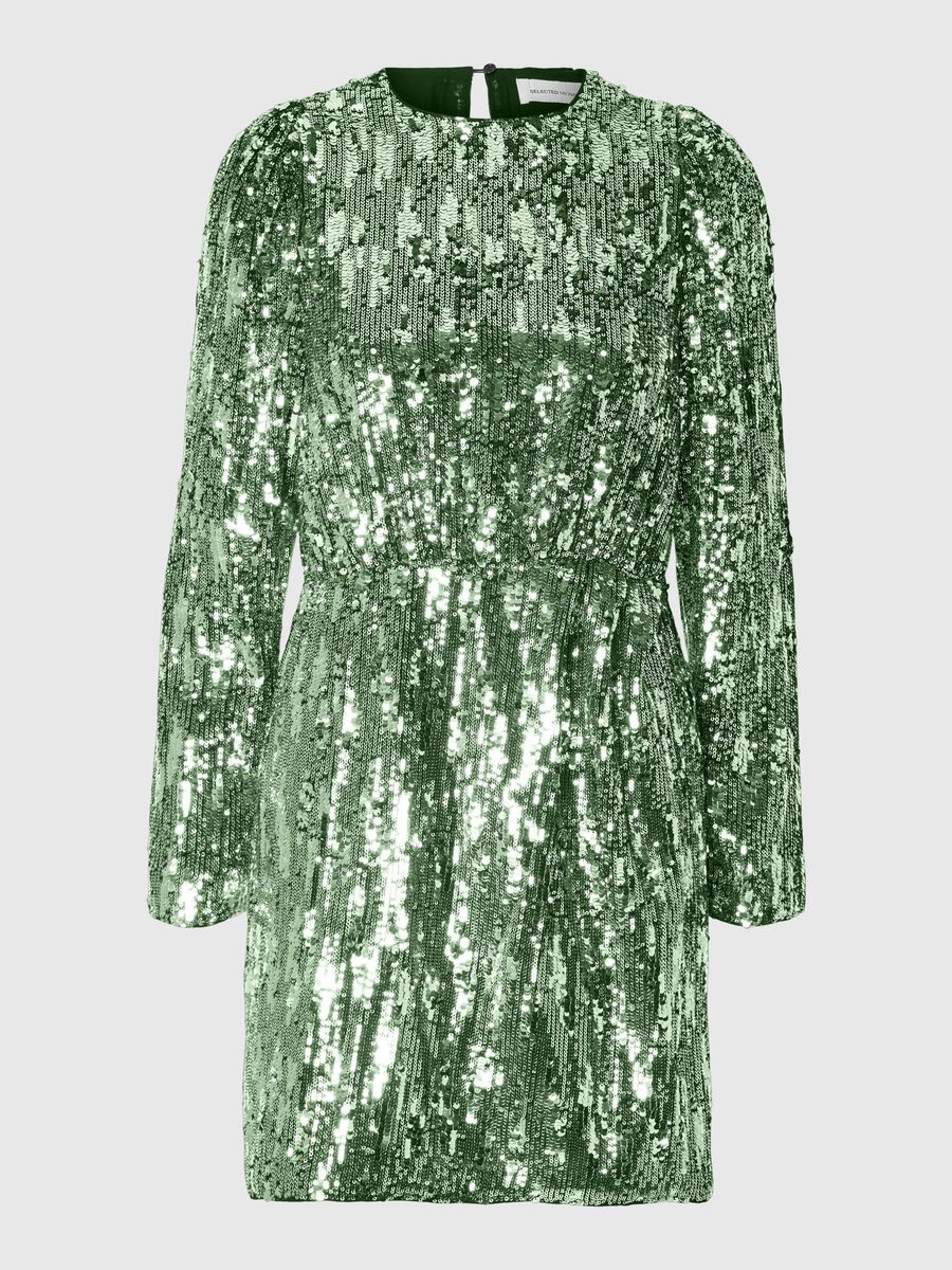 Selected À SEQUINS MINI-ROBE, Loden Frost, highres - 16095085_LodenFrost_001.jpg