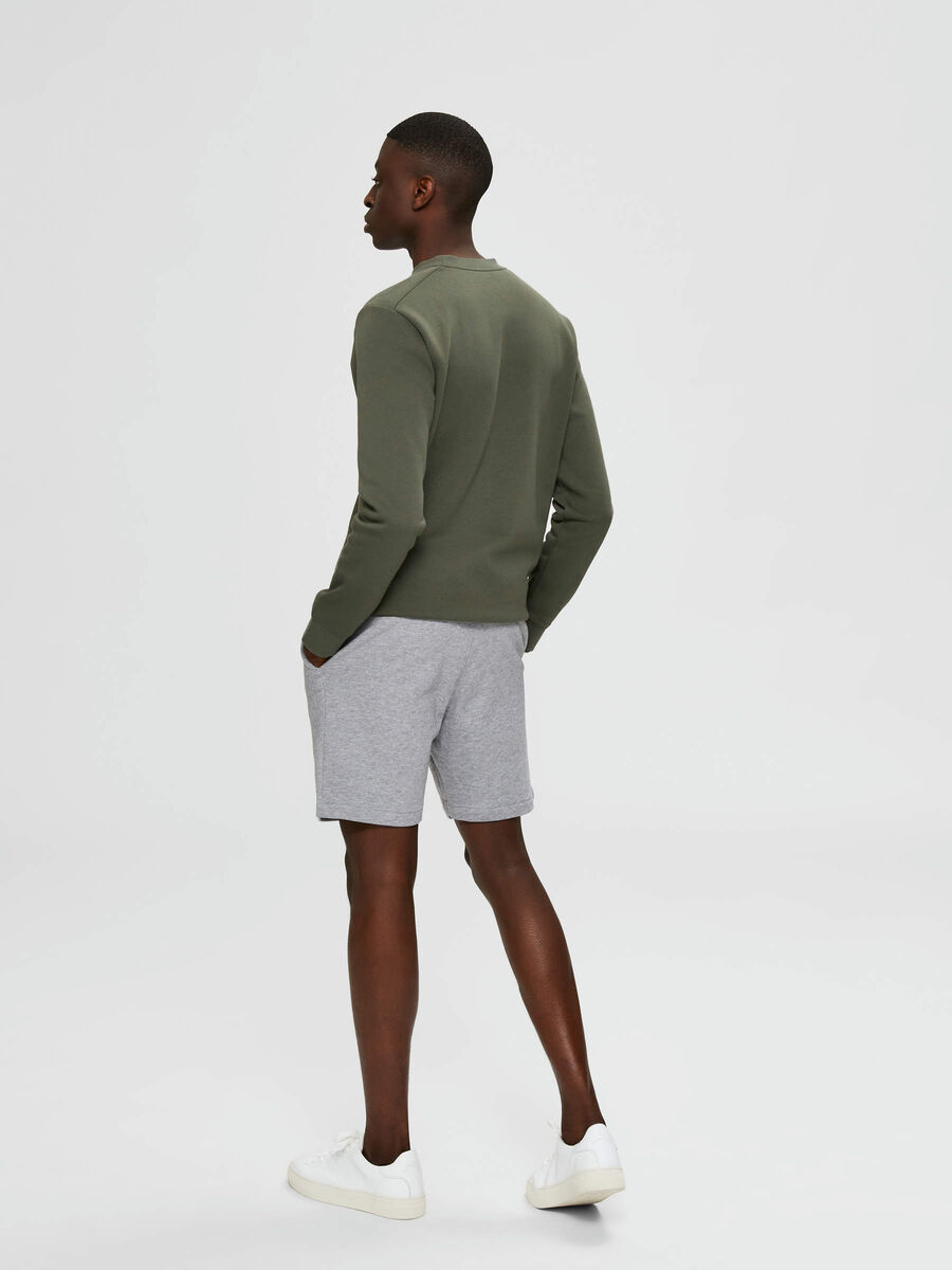Selected SWEAT - SHORTS, Light Grey Melange, highres - 16073642_LightGreyMelange_004.jpg