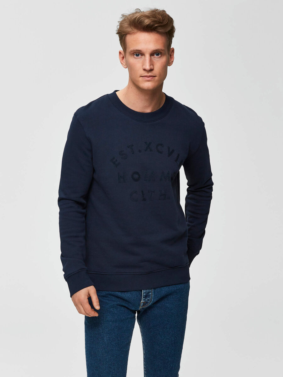 Selected RUNDRINGAD - SWEATSHIRT, Dark Sapphire, highres - 16068915_DarkSapphire_003.jpg