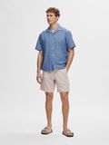 Selected MEZCLA DE LINO CAMISA DE MANGA CORTA, Medium Blue Denim, highres - 16092978_MediumBlueDenim_005.jpg