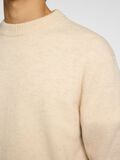 Selected LET SWEATER MED RUND HALS, Oatmeal, highres - 16096920_Oatmeal_006.jpg