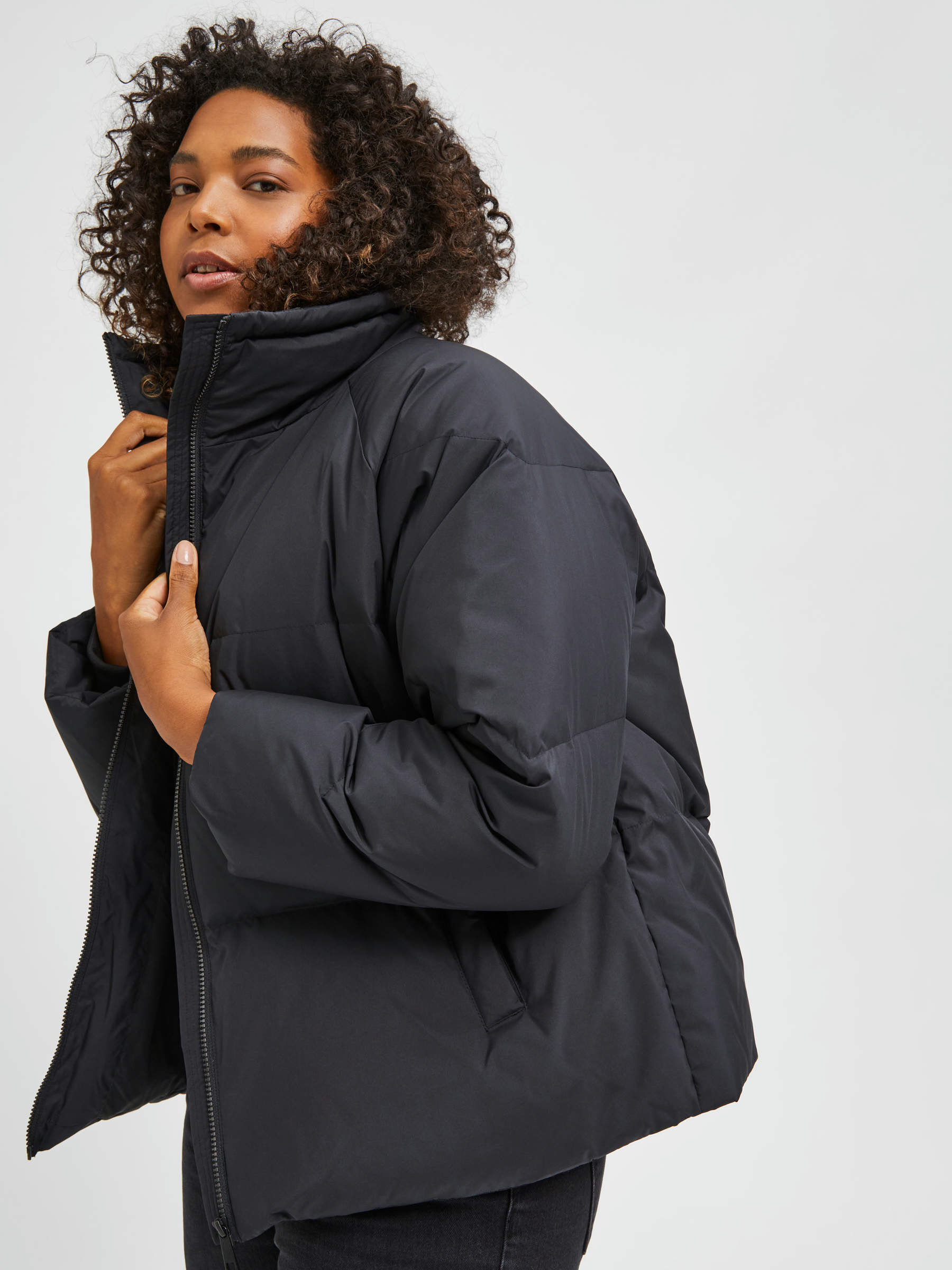 black ultimate oversized padded jacket