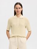 Selected COTTON KNITTED POLO SHIRT, Birch, highres - 16100103_Birch_008.jpg