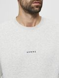 Selected BLØD REGULAR FIT SWEATSHIRT, Light Grey Melange, highres - 16080318_LightGreyMelange_006.jpg