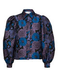 Selected TEJIDO FLORAL DE JACQUARD CAMISA, Black, highres - 16086205_Black_001.jpg