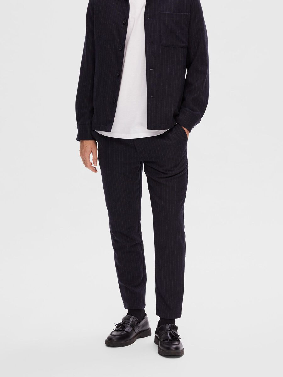 Selected PINSTRIPE WOOL BLEND SUIT TROUSERS, Navy Blazer, highres - 16090925_NavyBlazer_1052887_003.jpg