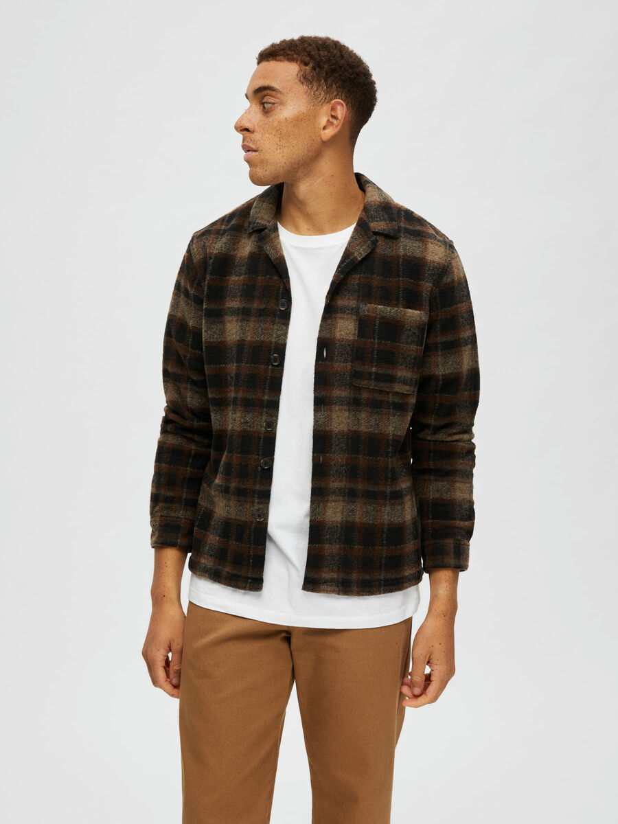 Selected CHECKED OVERSHIRT, Greige, highres - 16090318_Greige_1040496_003.jpg