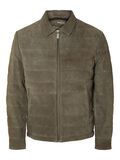 Selected QUILTED SUEDE JACKET, Olive Night, highres - 16089995_OliveNight_001.jpg