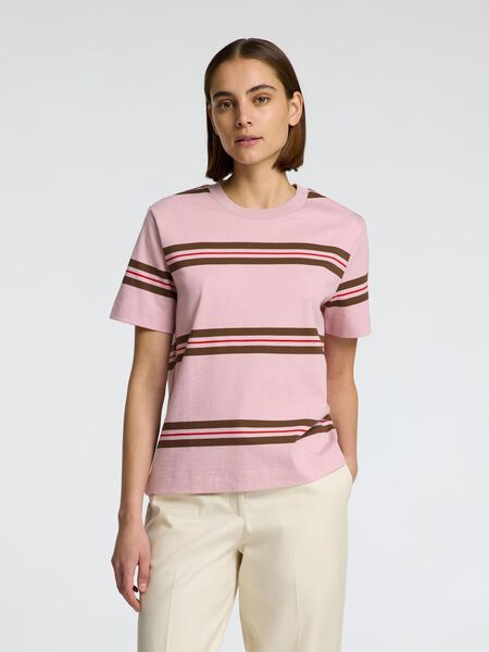 Selected BOXY FIT  SHORT-SLEEVED T-SHIRT, Bleached Mauve, highres - 16099323_BleachedMauve_1221913_003.jpg