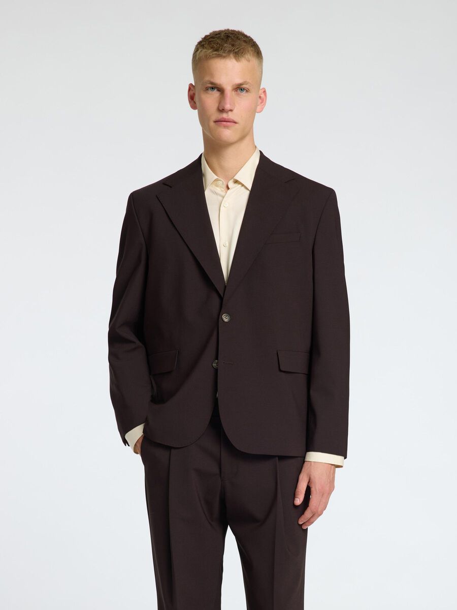 Selected WOOL BLEND RELAXED FIT  BLAZER, Demitasse, highres - 16097836_Demitasse_003.jpg