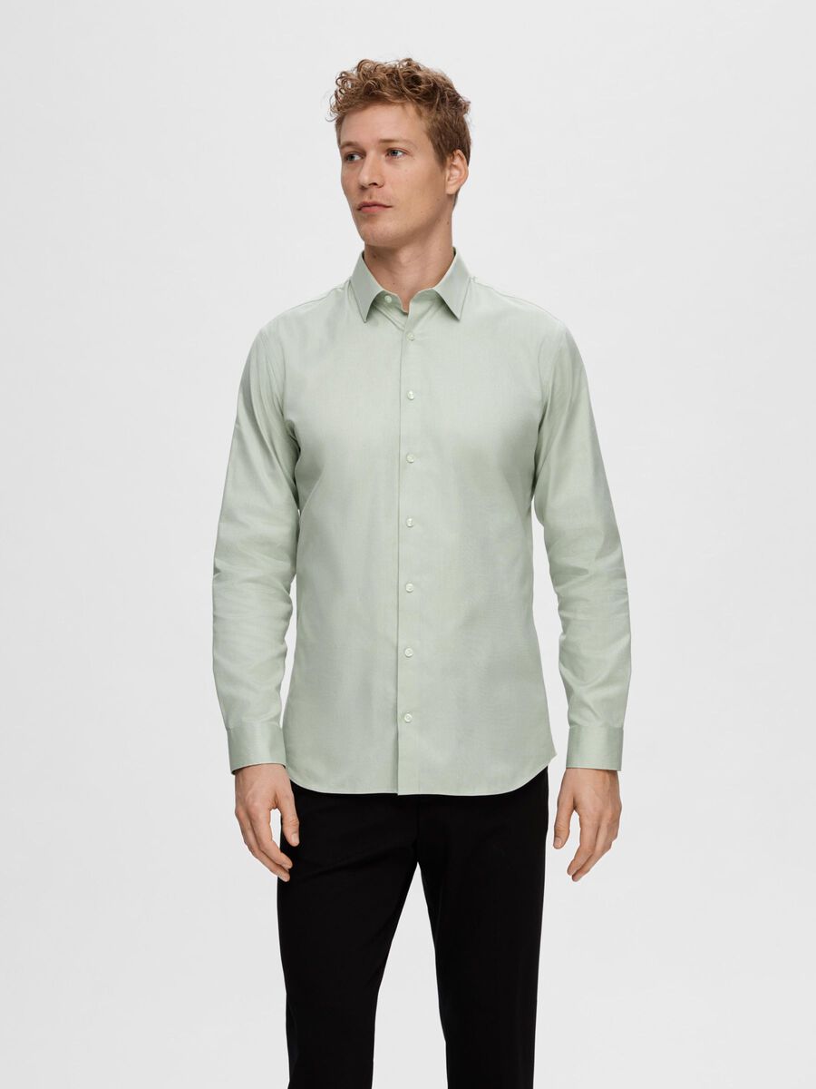 Selected LANGE MOUWEN SLIM FIT OVERHEMD, Desert Sage, highres - 16080200_DesertSage_003.jpg