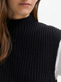 Selected RIBBED KNITTED VEST, Black, highres - 16082369_Black_006.jpg