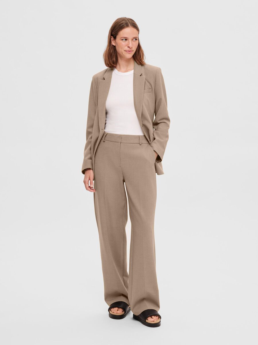 Selected WOVEN WIDE-LEG TROUSERS, Camel, highres - 16085024_Camel_939644_005.jpg