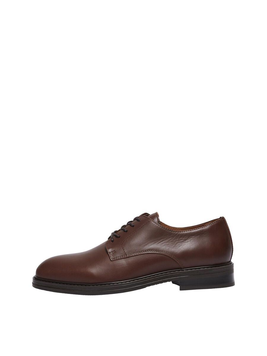 Selected LEATHER DERBY SHOES, Demitasse, highres - 16081453_Demitasse_001.jpg