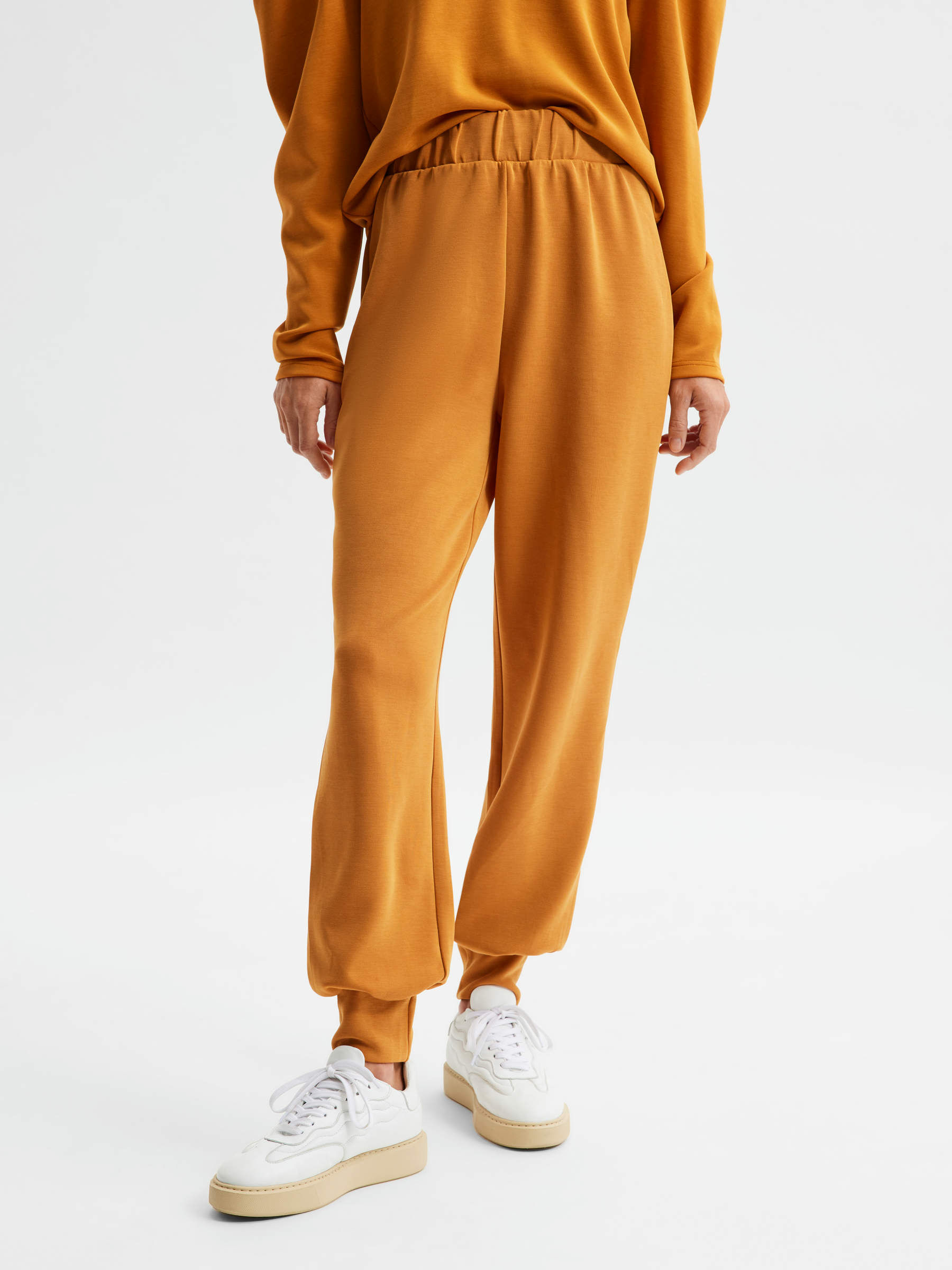 MAILLE JOGGING EN MOLLETON Marron SELECTED FEMME