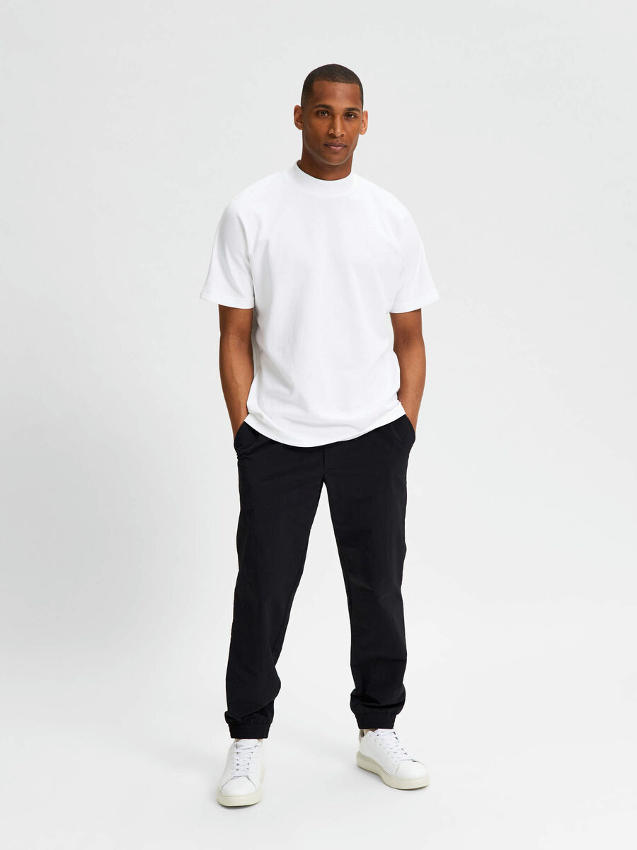 Selected MOCK NEK T-SHIRT, Bright White, highres - 16081953_BrightWhite_005.jpg