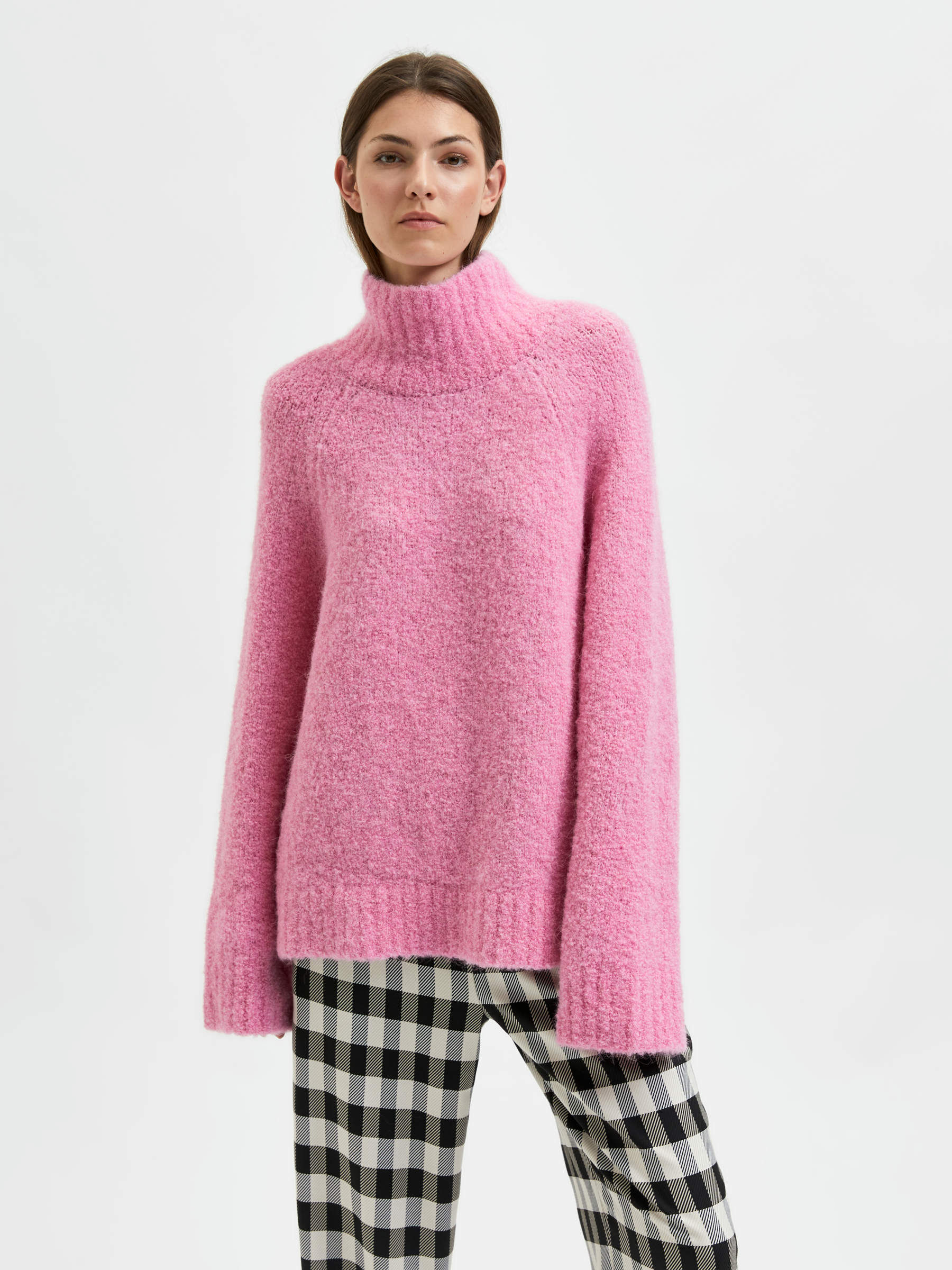 FLARED SLEEVE KNITTED JUMPER | Purple | SELECTED FEMME®