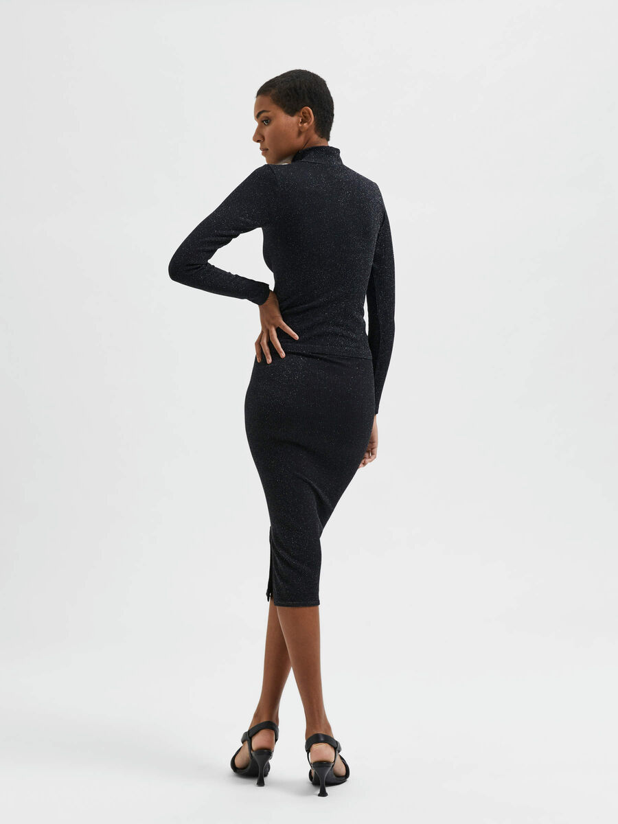 Selected GLITTER TOP À MANCHES LONGUES, Black, highres - 16090113_Black_004.jpg