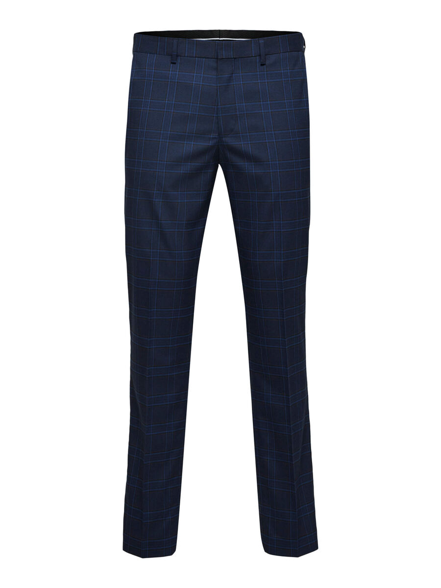 Slim fit checked - suit trousers, Selected