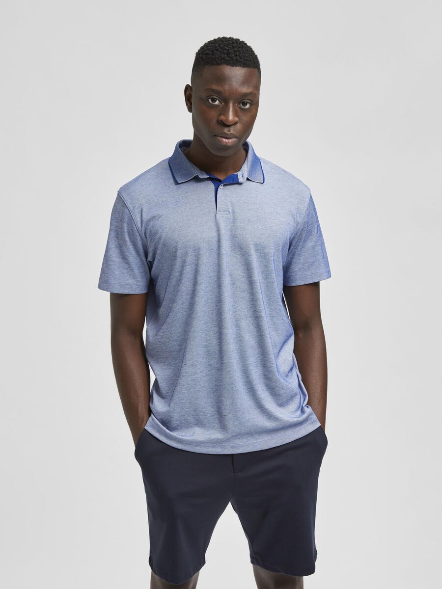 Selected SHORT SLEEVED COOLMAX® POLO SHIRT, Sodalite Blue, highres - 16082844_SodaliteBlue_904792_003.jpg