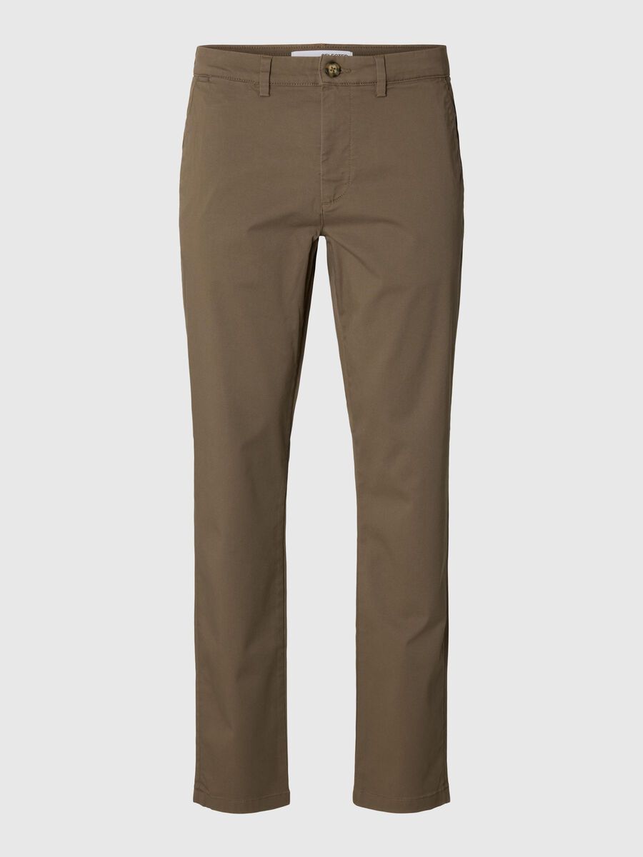 Selected 175 SLIM FIT FLEX CHINOS, Morel, highres - 16087663_Morel_001.jpg