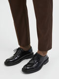 Selected 100% LEATHER DERBY BLUCHER SHOES, Black, highres - 16081329_Black_003.jpg