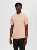 Selected ZIPPER POLO SHIRT, Pink Sand, highres - 16079026_PinkSand_003.jpg