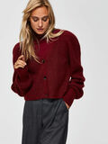 Selected CROPPED - KNITTED CARDIGAN, Cabernet, highres - 16068705_Cabernet_008.jpg